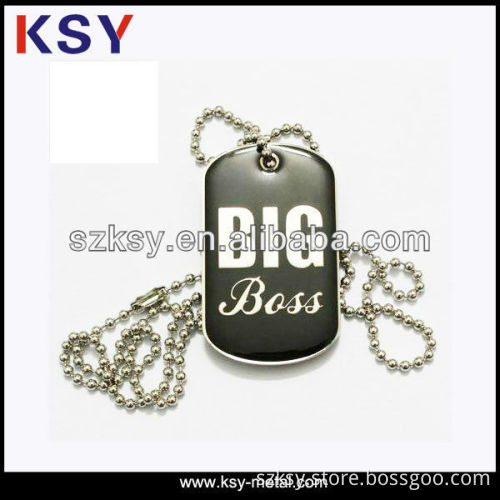 black epoxy custom dog tag